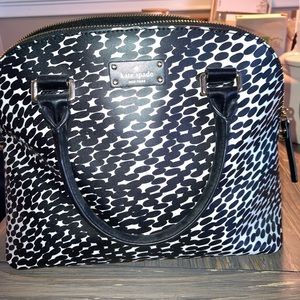 Kate Spade black and white spotted bag